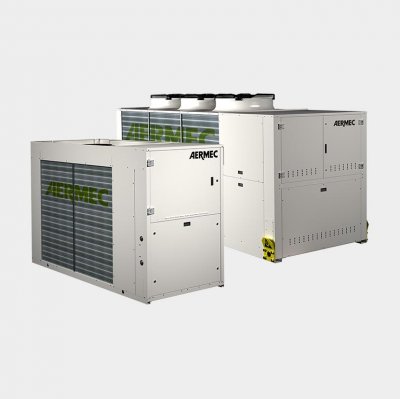 Air-cooled chillers and heat pumps