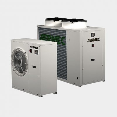 Air-cooled chillers and heat pumps